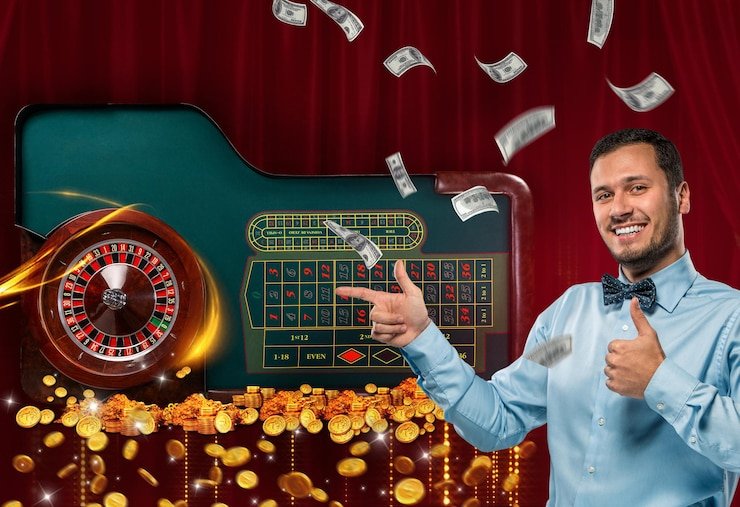 Antarmuka pilihan angka 2D dengan tombol seleksi digit dan tombol taruhan